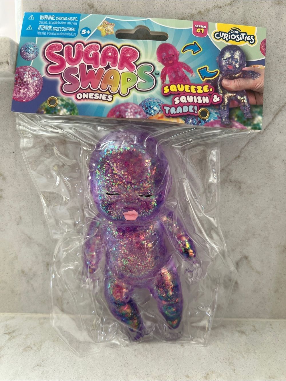 Sugar Swaps  Baby Squishy - Purple glitter